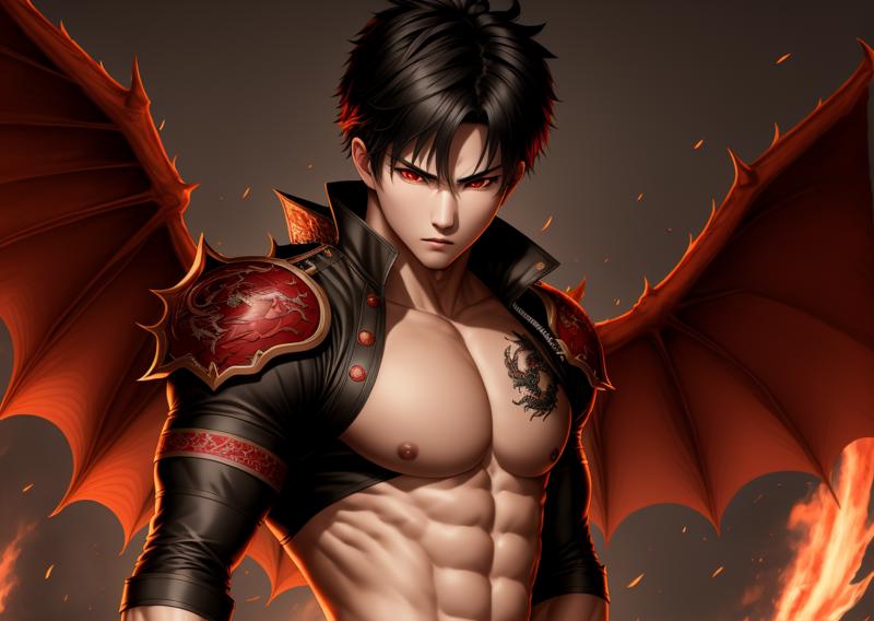 03027-3904461057-Masterpiece, 4K, Ikemen,  , Badass Ikemen, symmetrical, centered, facing the viewer,wearing fighting gear, dragon embroisery in.png